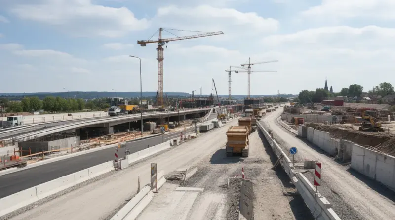 Postępy prac przy budowie nowej infrastruktury komunikacyjnej